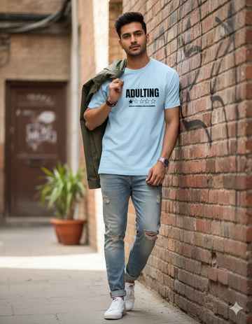 Adulting Silhouette Classic Stretch T-shirt