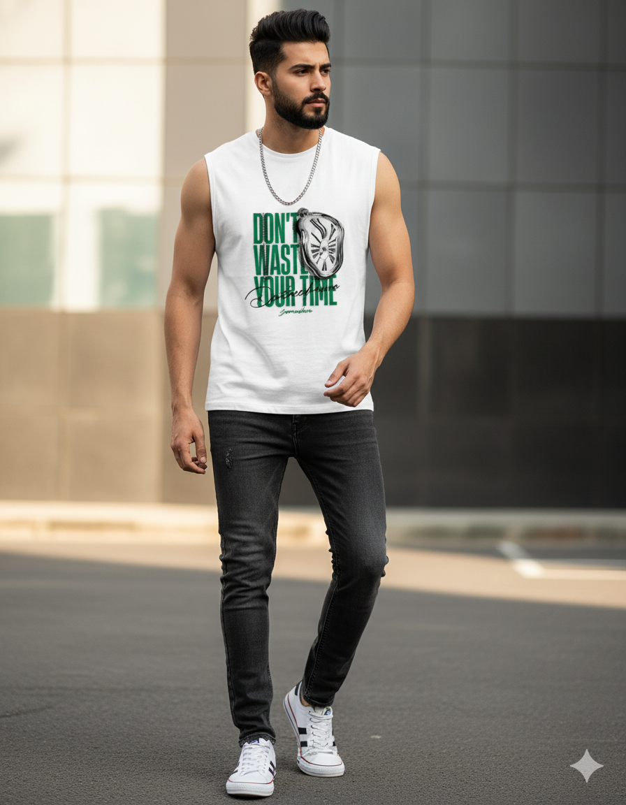 Don't Waste Time Sleeveless T-Shirt