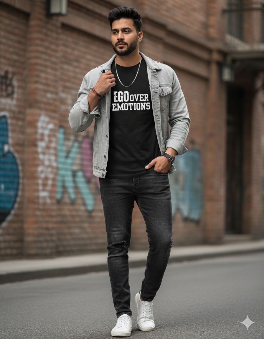 Ego Over Emotions Silhouette Classic Stretch T-shirt