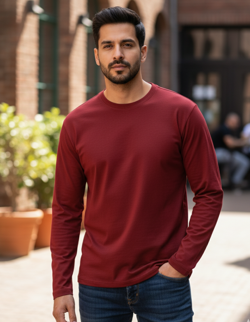 Red Full Sleeve T-Shirt