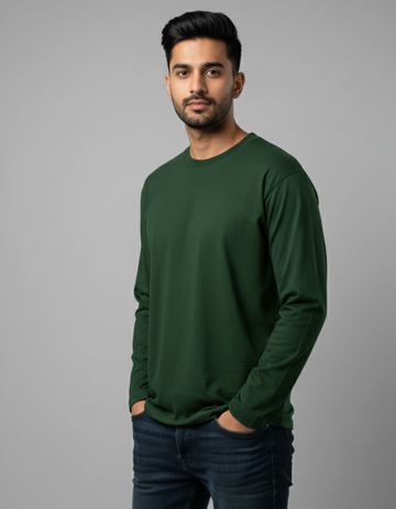 Bottle Green Full Sleeve T-Shirt