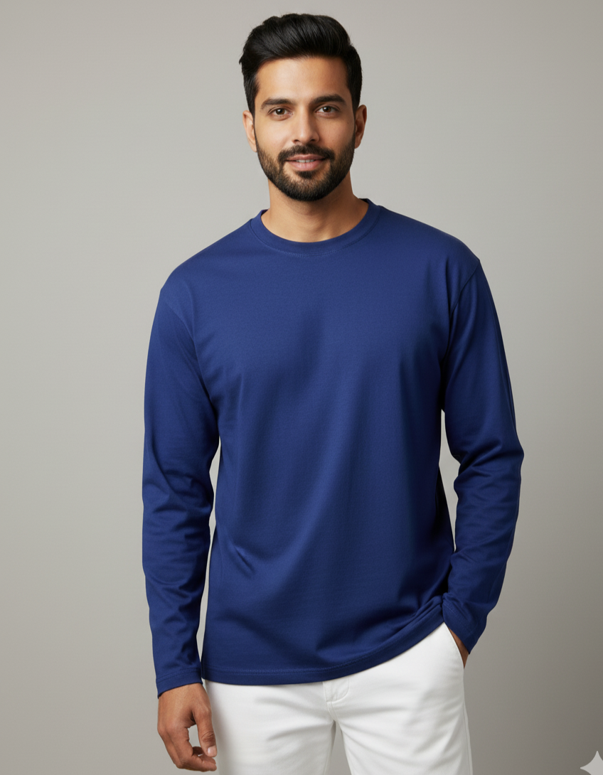 Royal Blue Full Sleeve T-Shirt