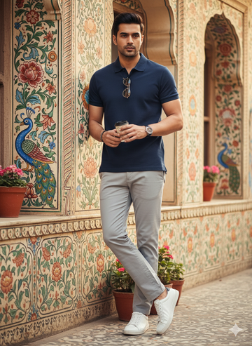 Le Polo Classique T-shirt - Navy Blue