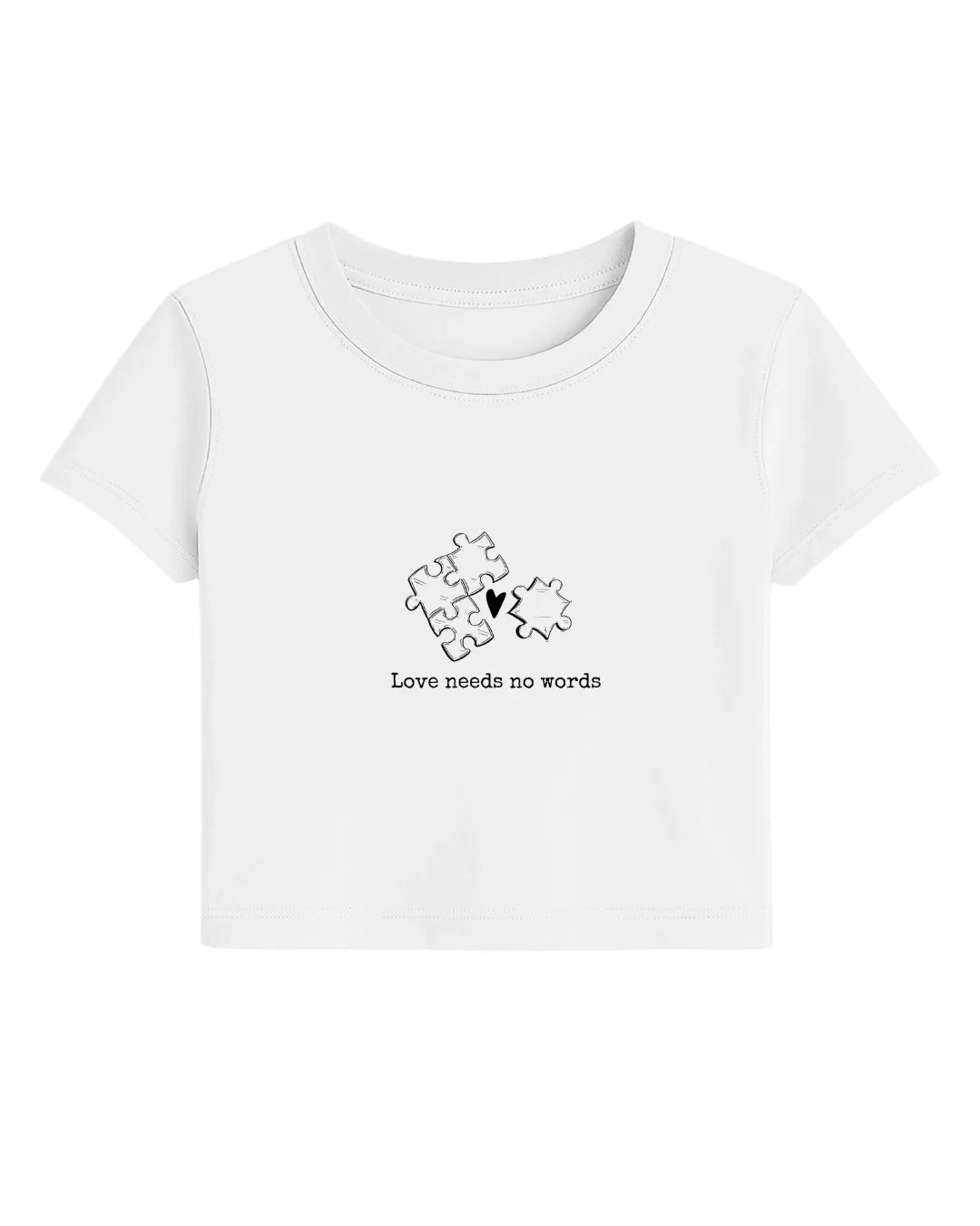Love needs no Words Crop Top