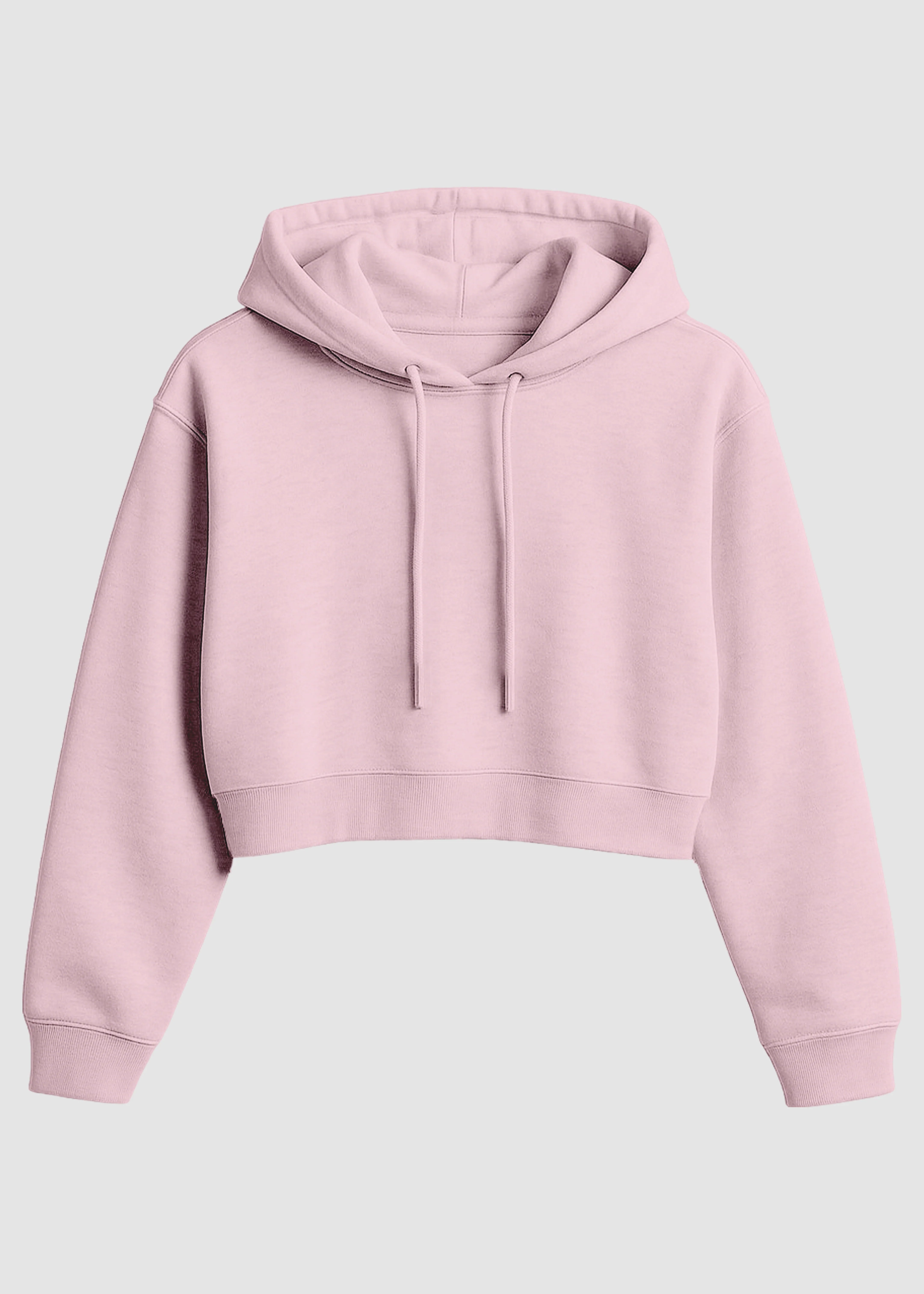 Light Pink Cropped Hoodie