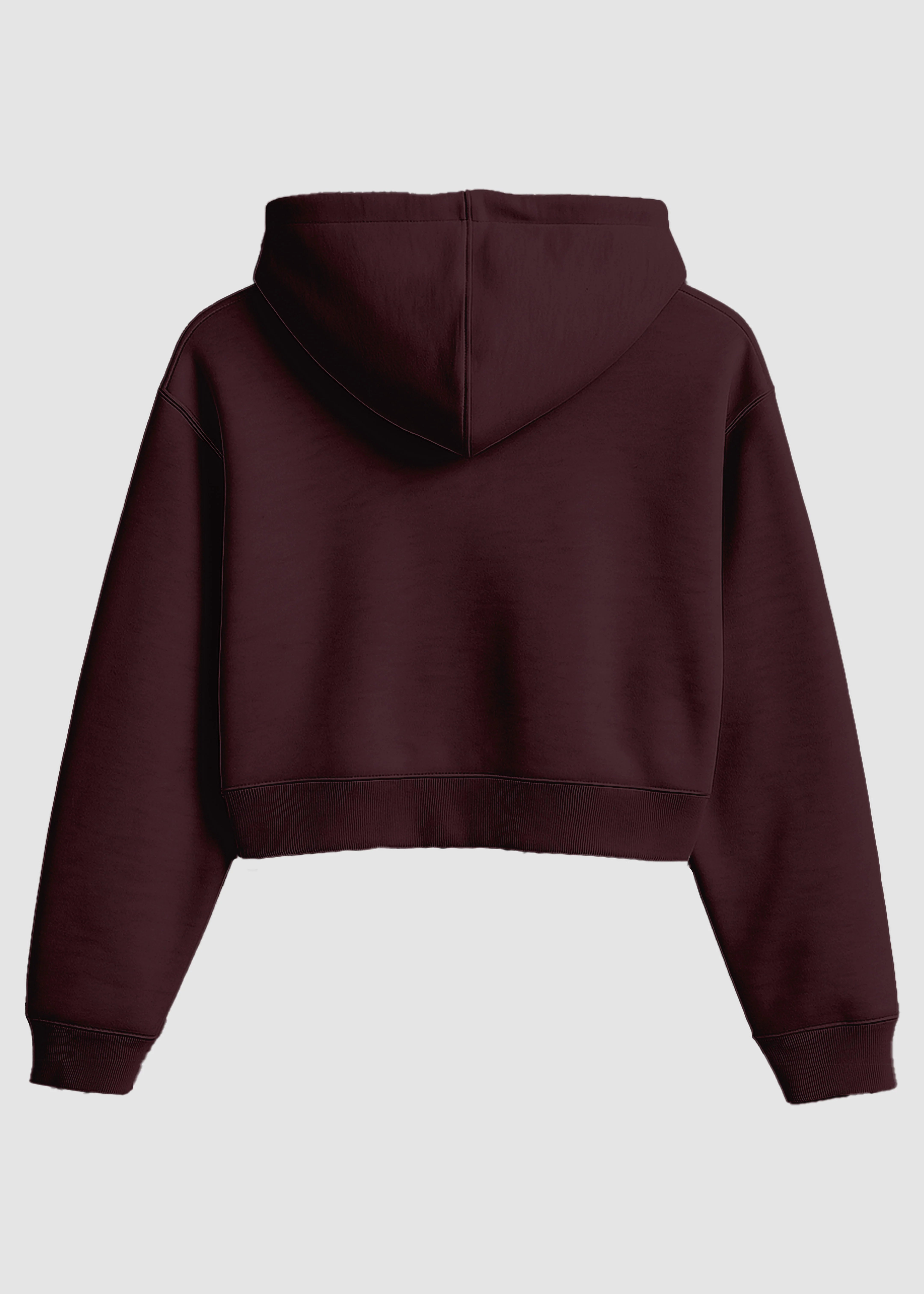 Maroon Cropped Hoodie