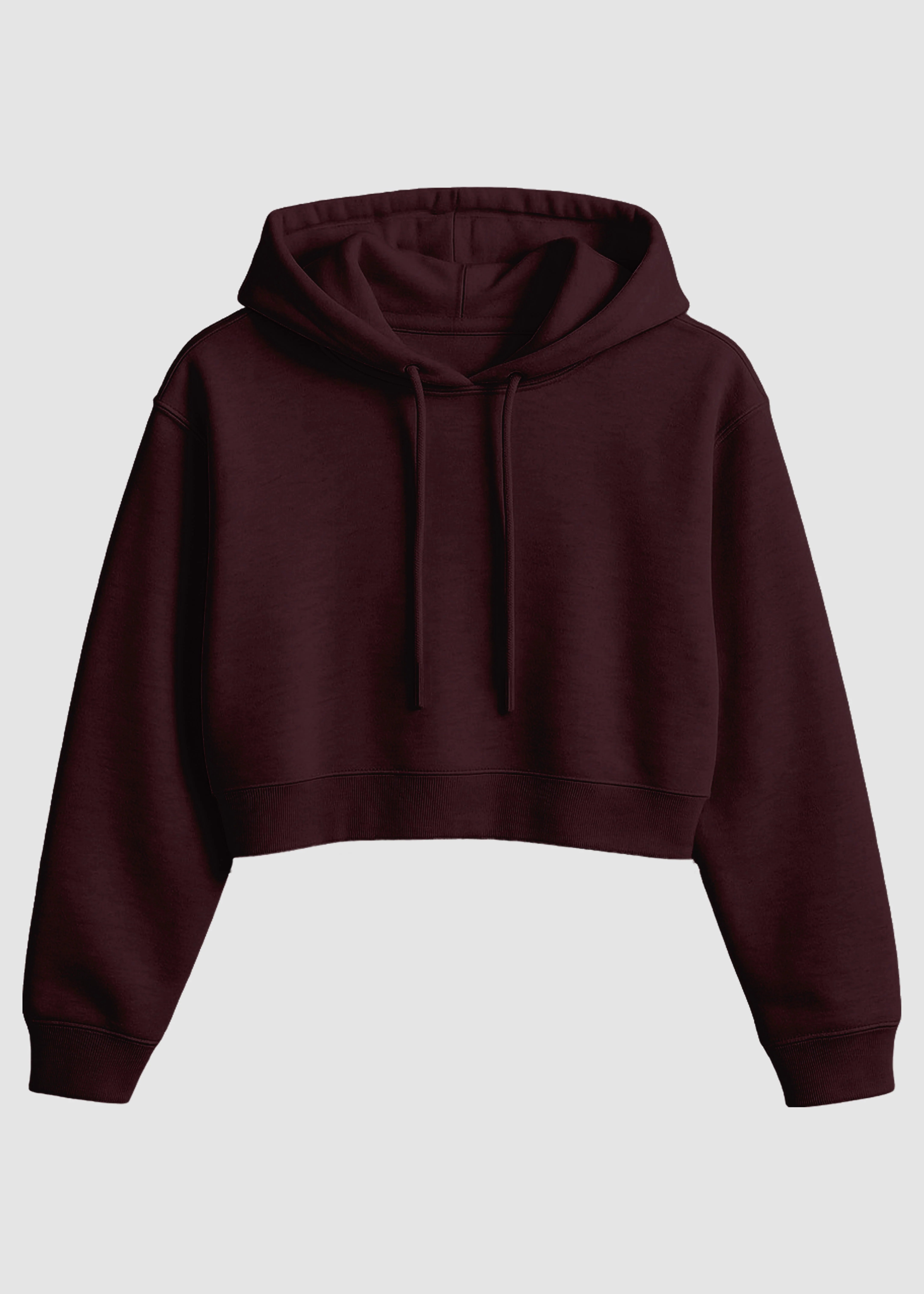 Maroon Cropped Hoodie