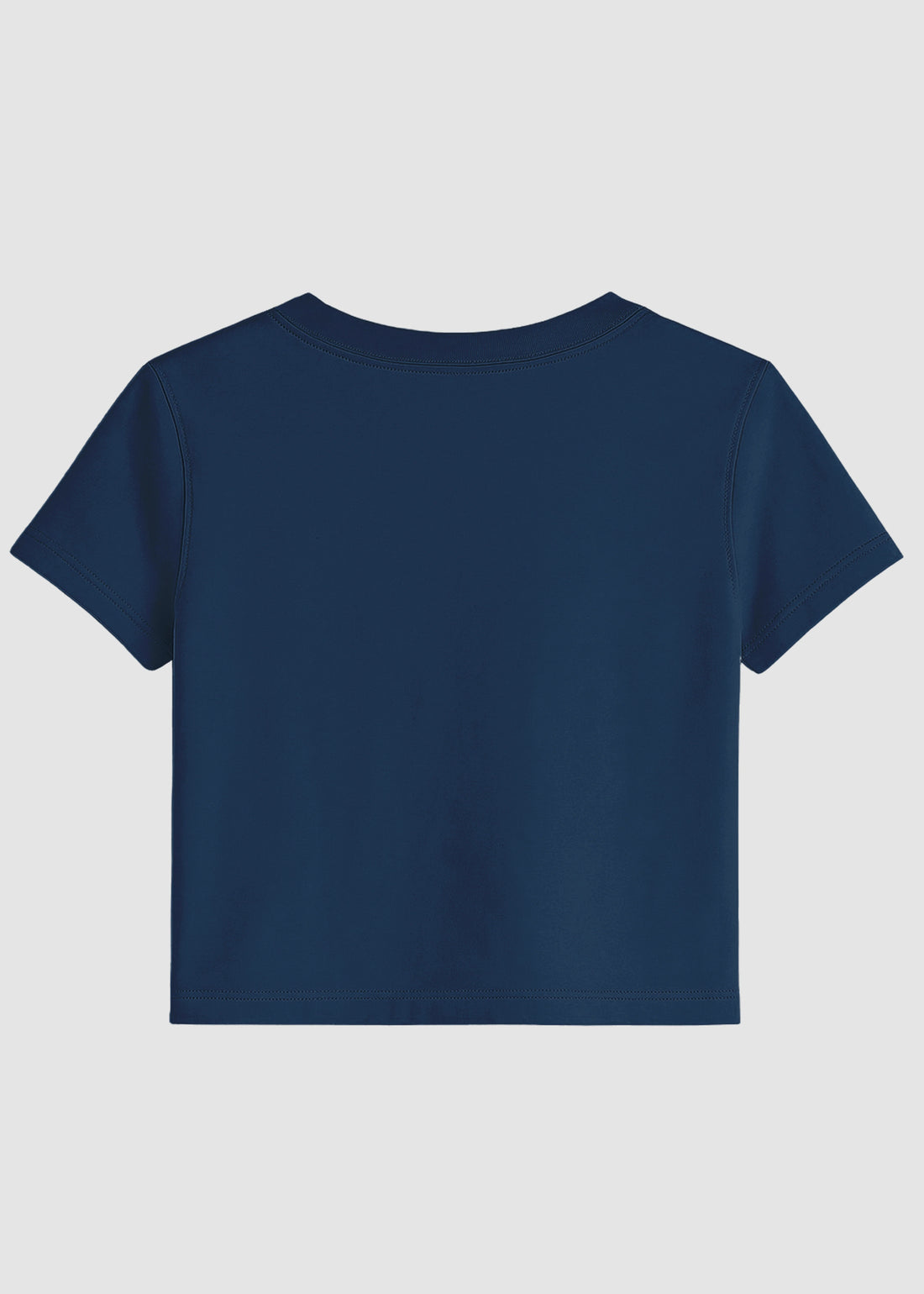 Navy Blue Basic Crop Top