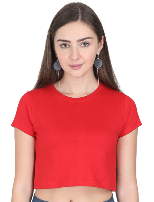 Red Basic Crop Top