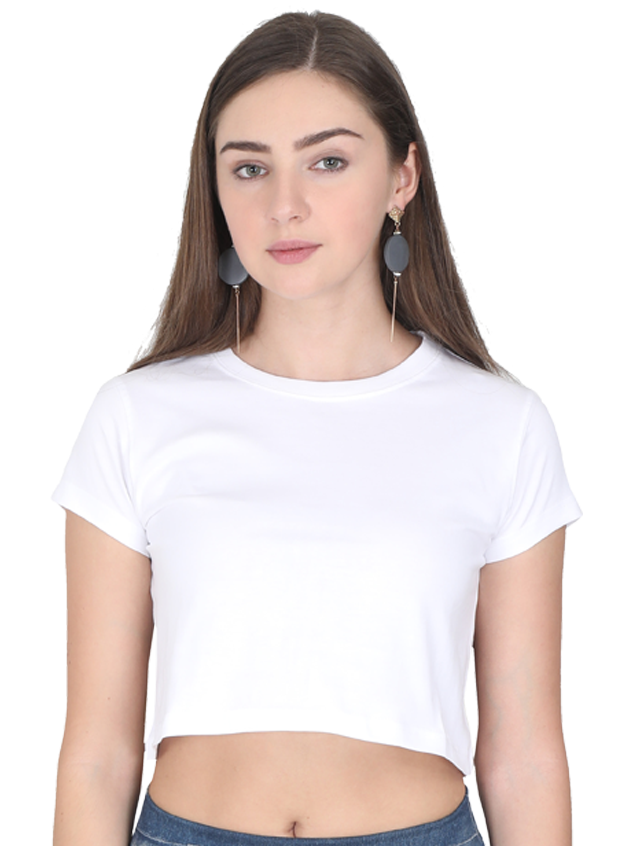 White Basic Crop Top