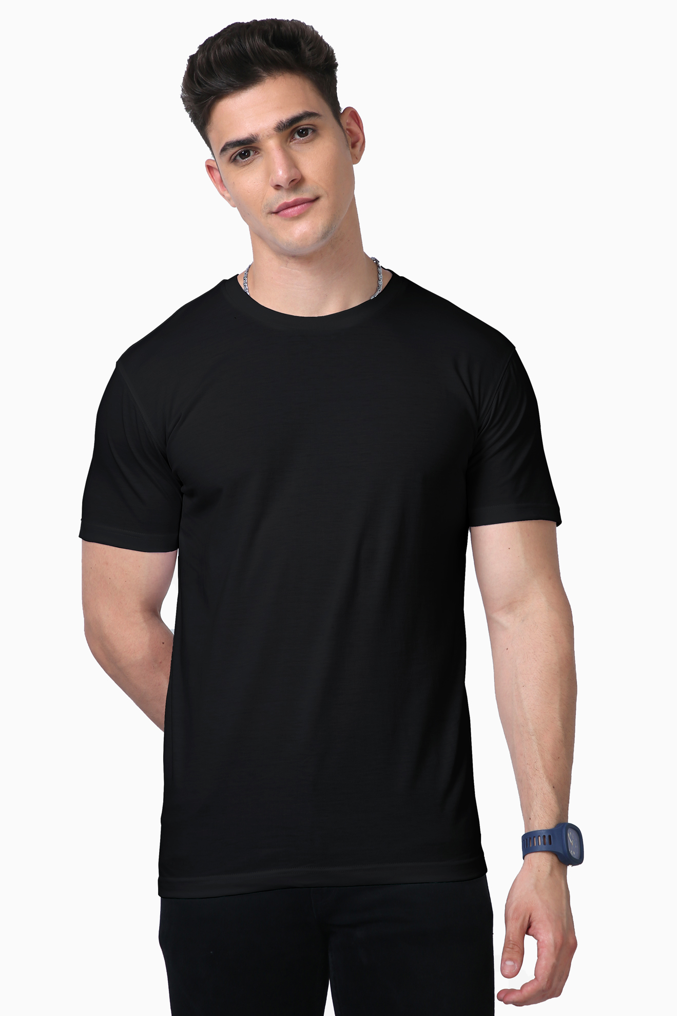 Black Solid Vibe Supima Cotton T-Shirt