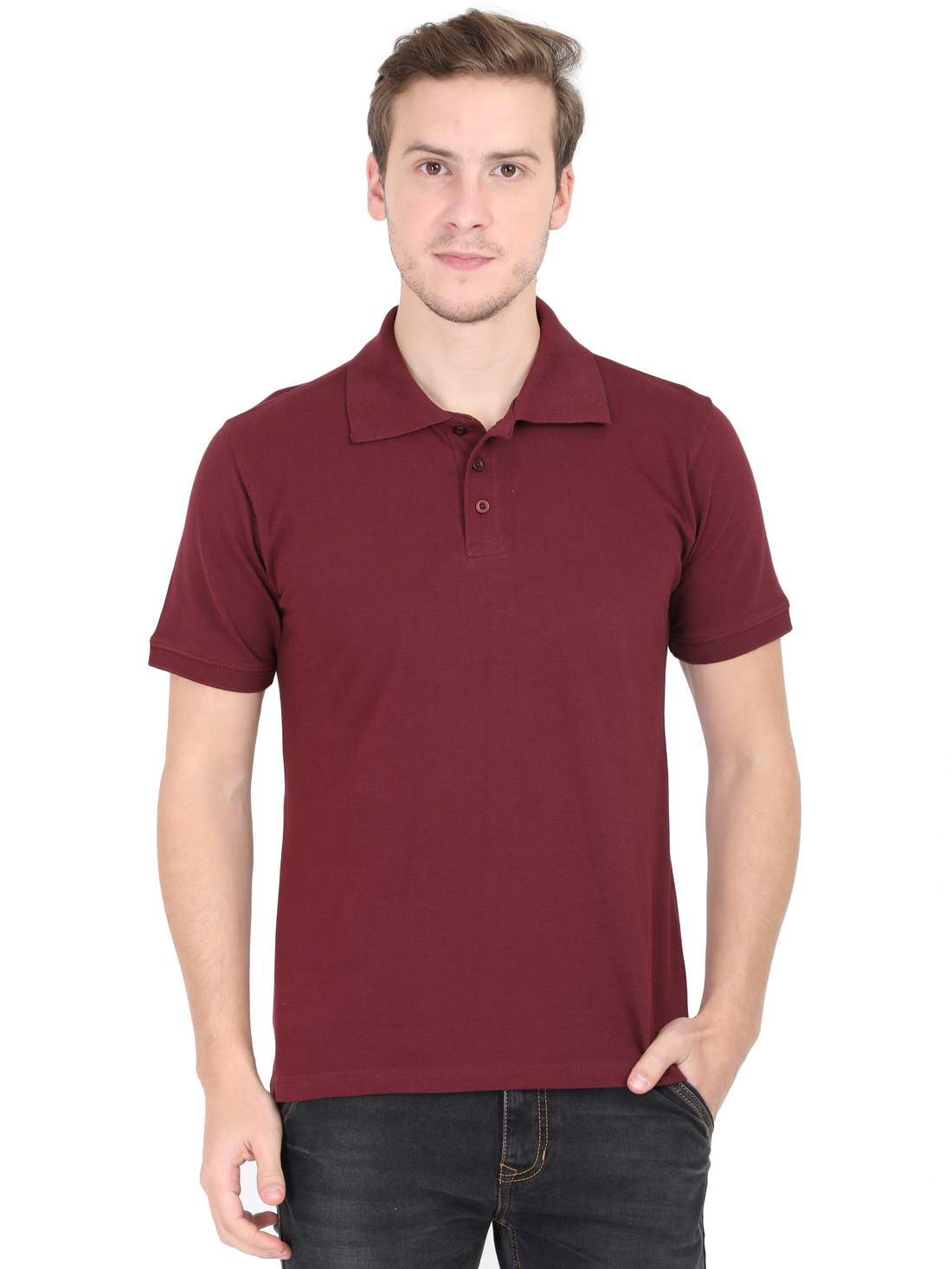 Le Polo Classique T-shirt - Maroon