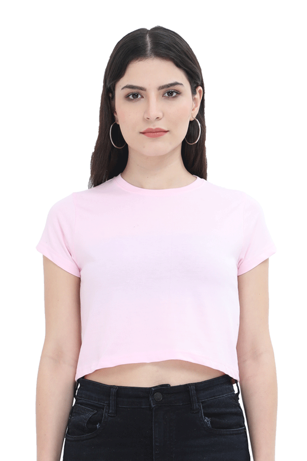 Light Pink Basic Crop Top
