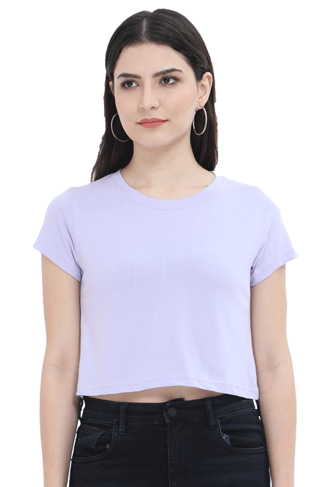 Lavender Basic Crop Top