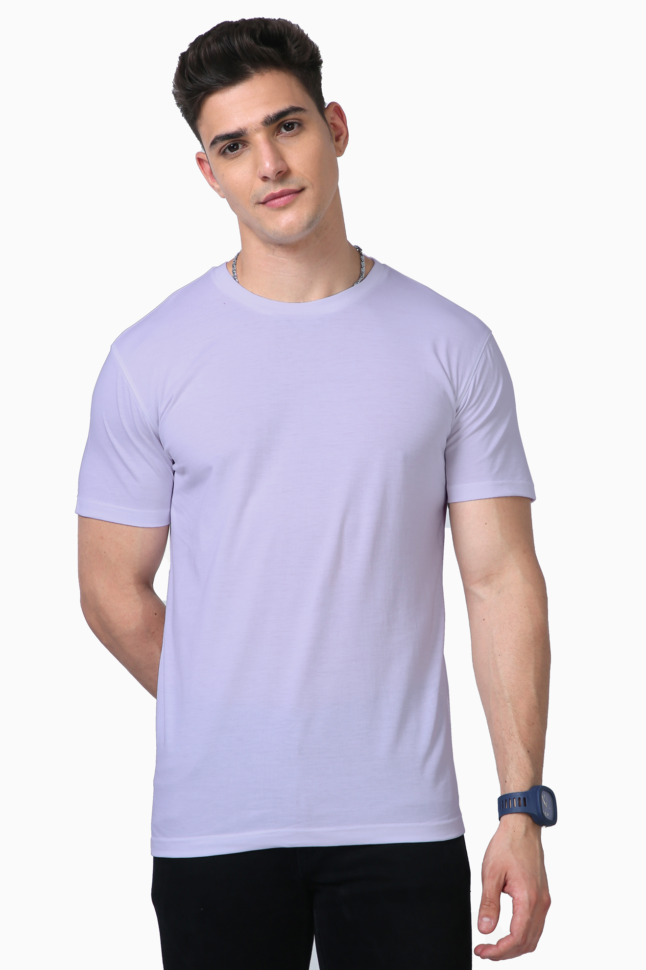 Lavender Solid Vibe Supima Cotton T-Shirt