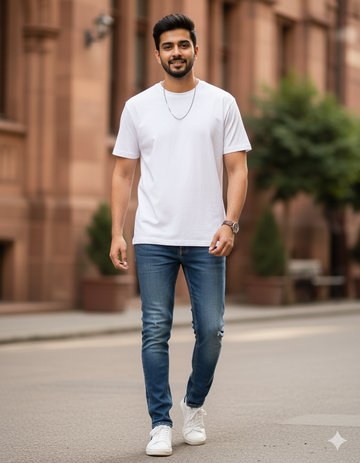 White Silhouette Classic Stretch T-shirt