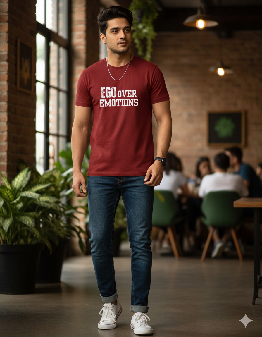 Ego Over Emotions Silhouette Classic Stretch T-shirt