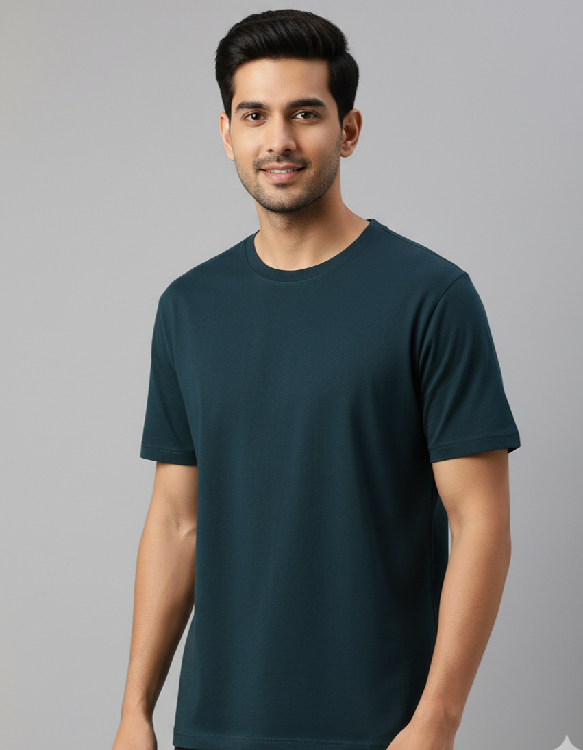 Petrol Blue Core Classic Crew T-Shirt