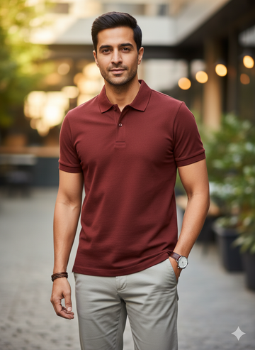 Le Polo Classique T-shirt - Brick Red