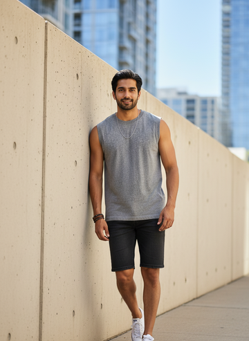Charcoal CoreFlex Sleeveless T-Shirt