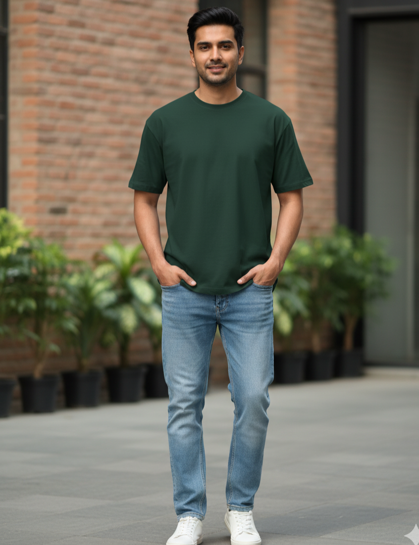 Bottle Green Core Classic Crew T-Shirt