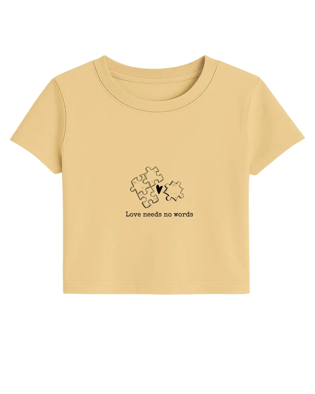 Love needs no Words Crop Top