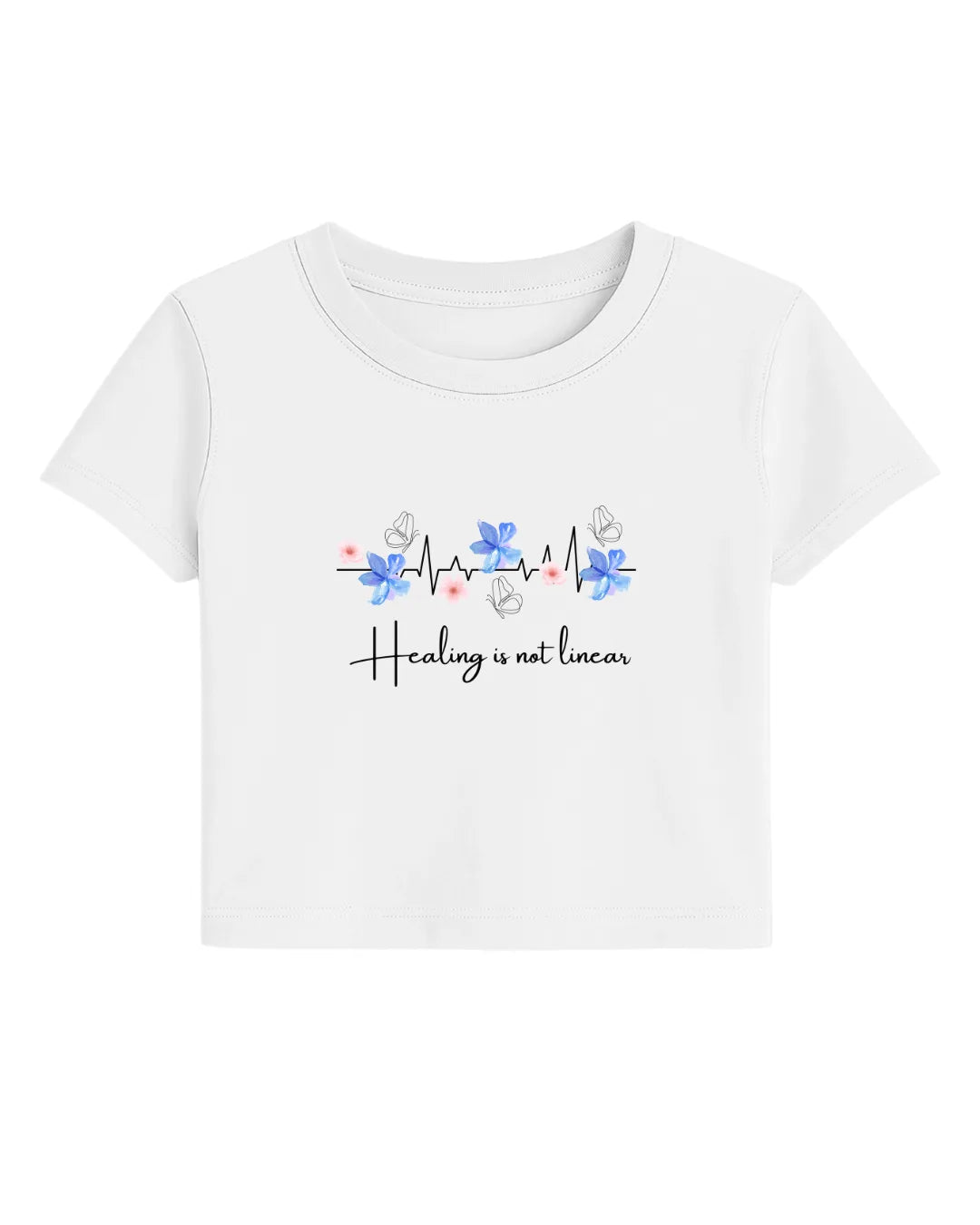 Healing is not Linear Crop Top