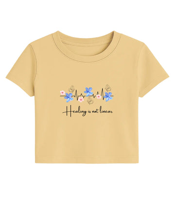 Healing is not Linear Crop Top