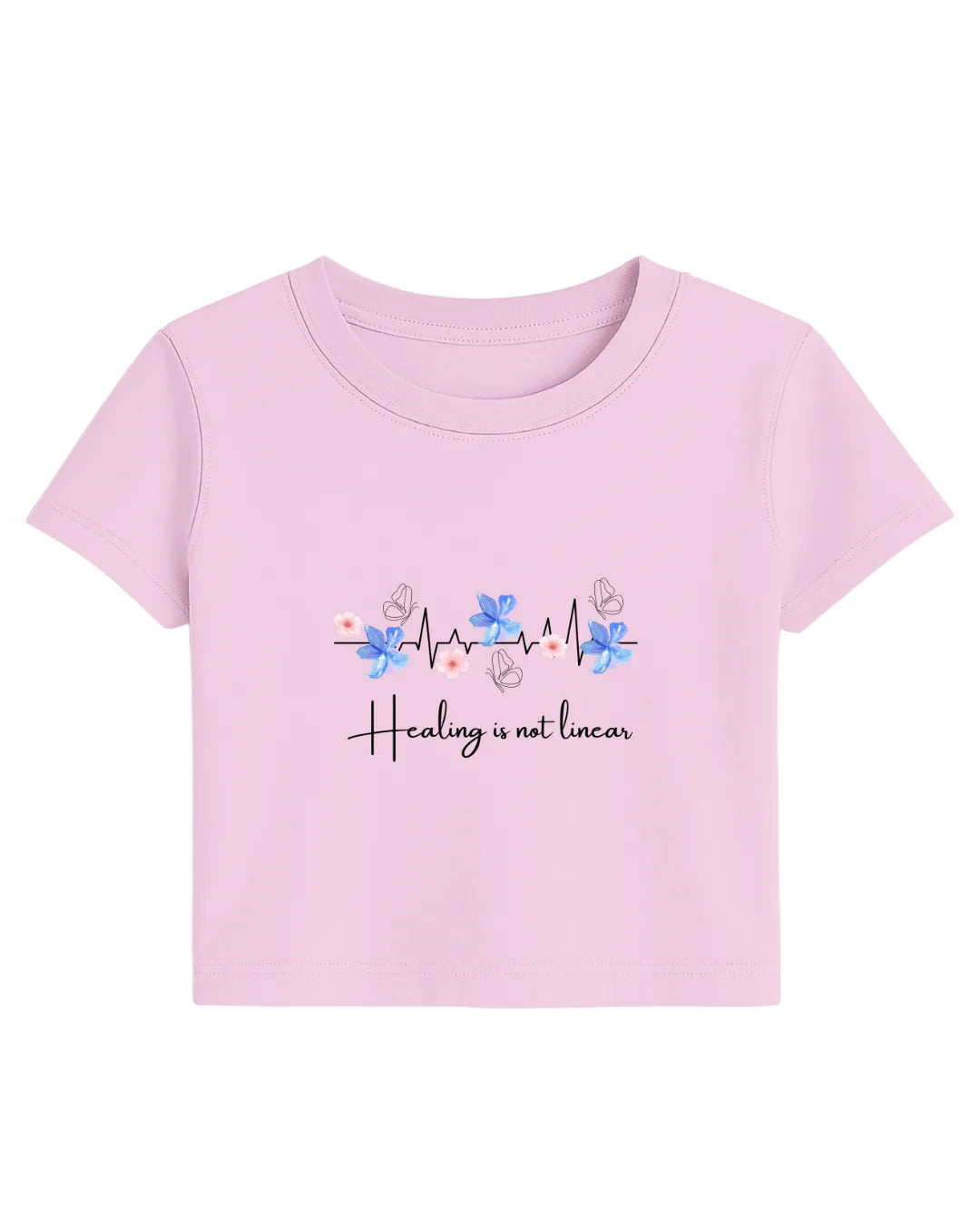 Healing is not Linear Crop Top