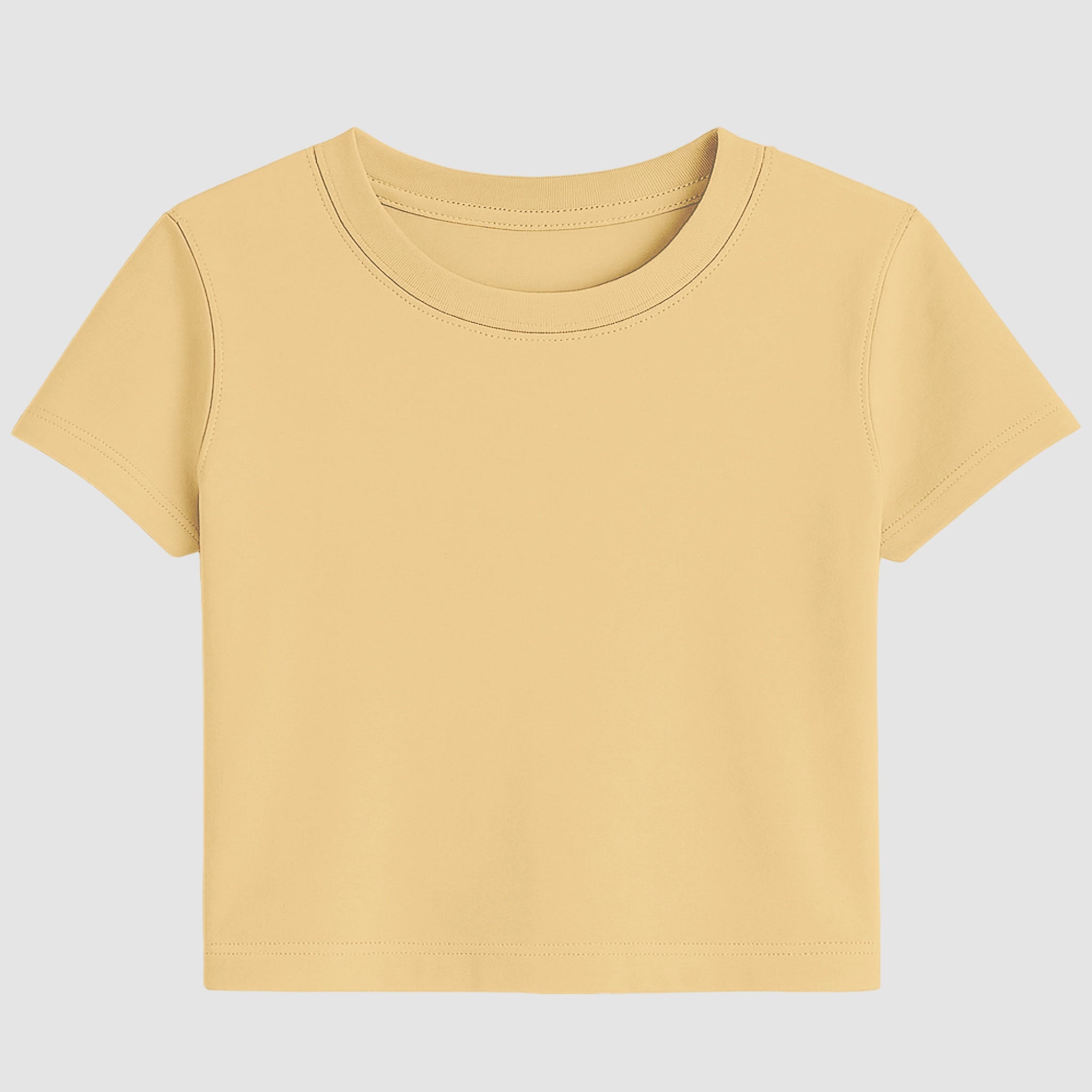 Beige Basic Crop Top