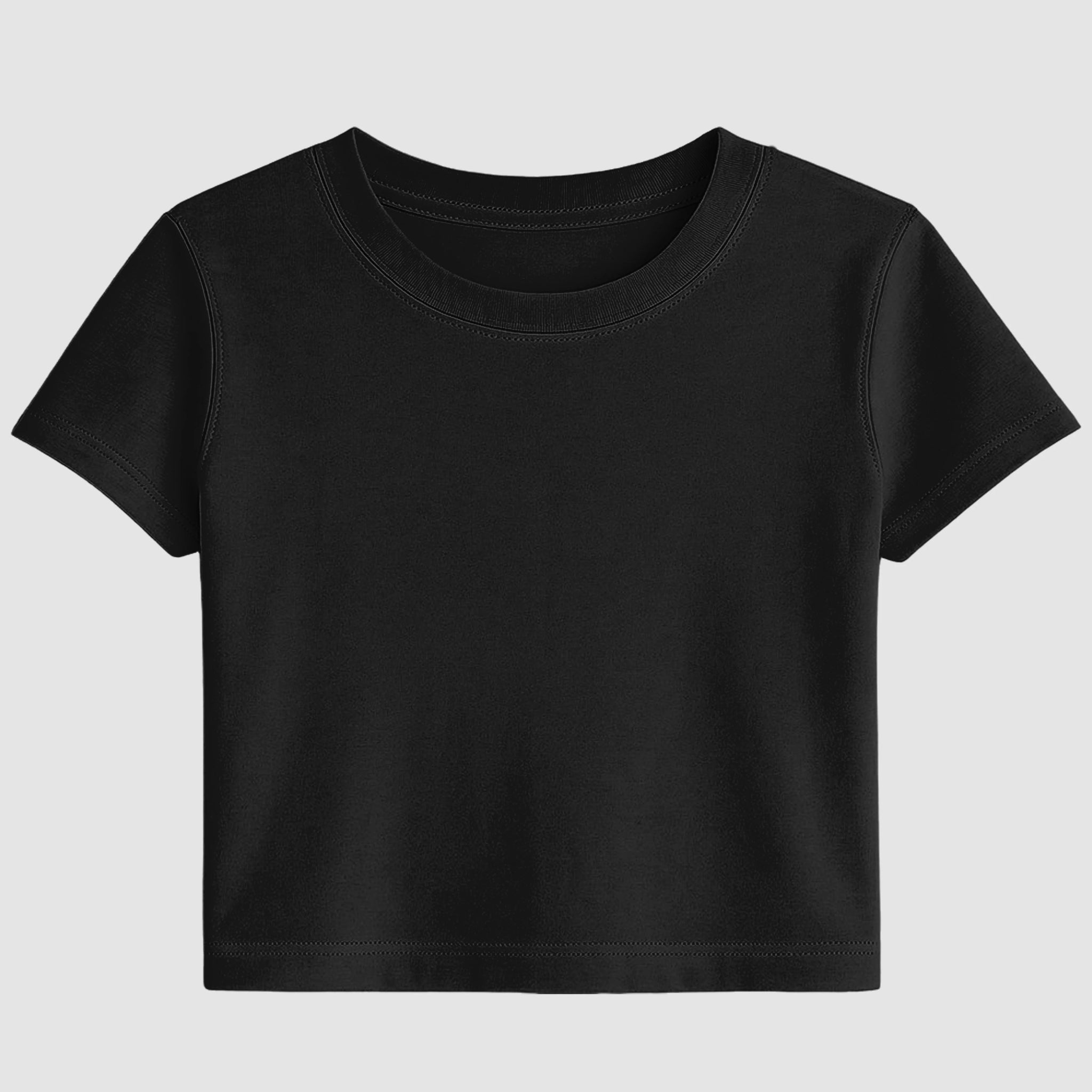 Black Basic Crop Top