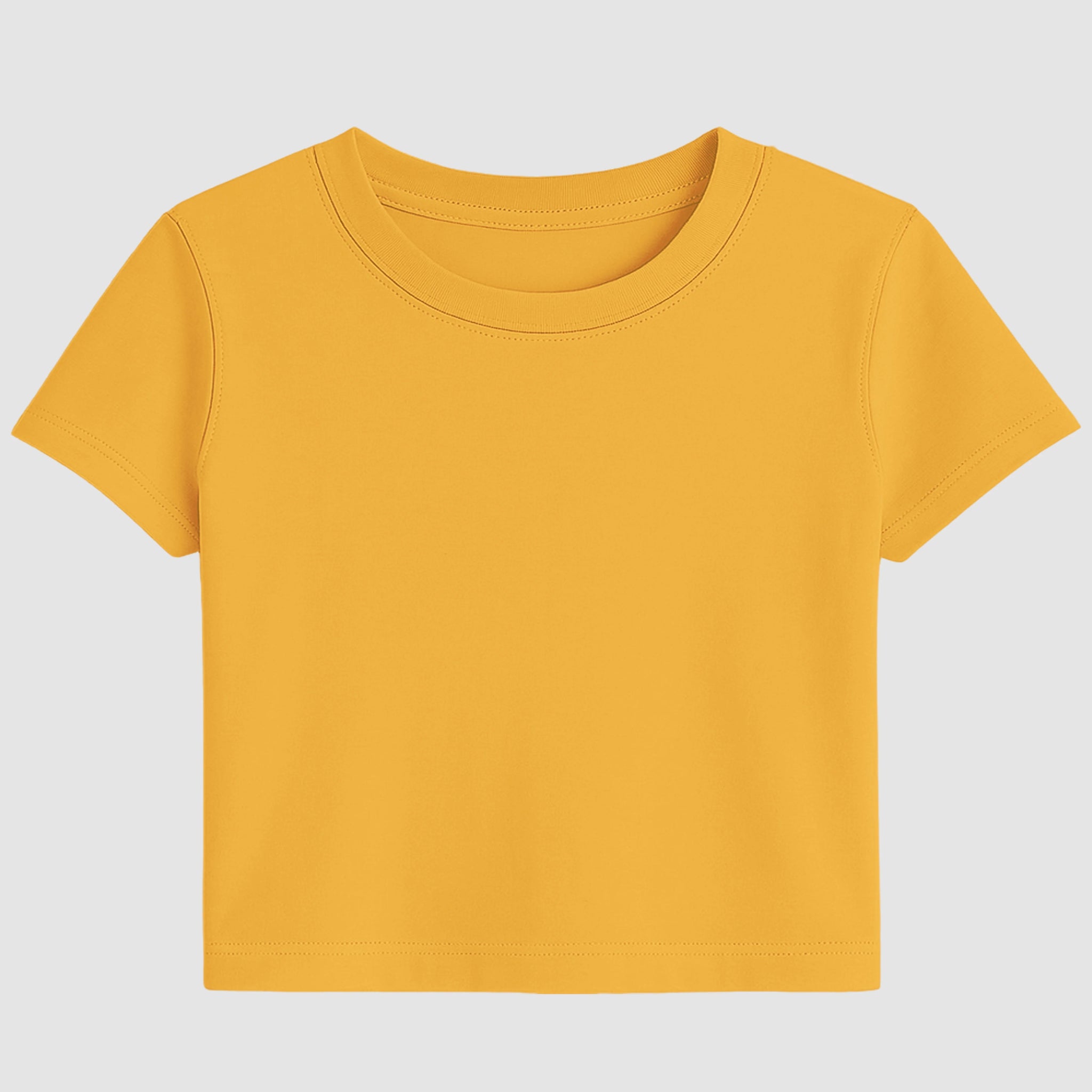 Golden Yellow Basic Crop Top