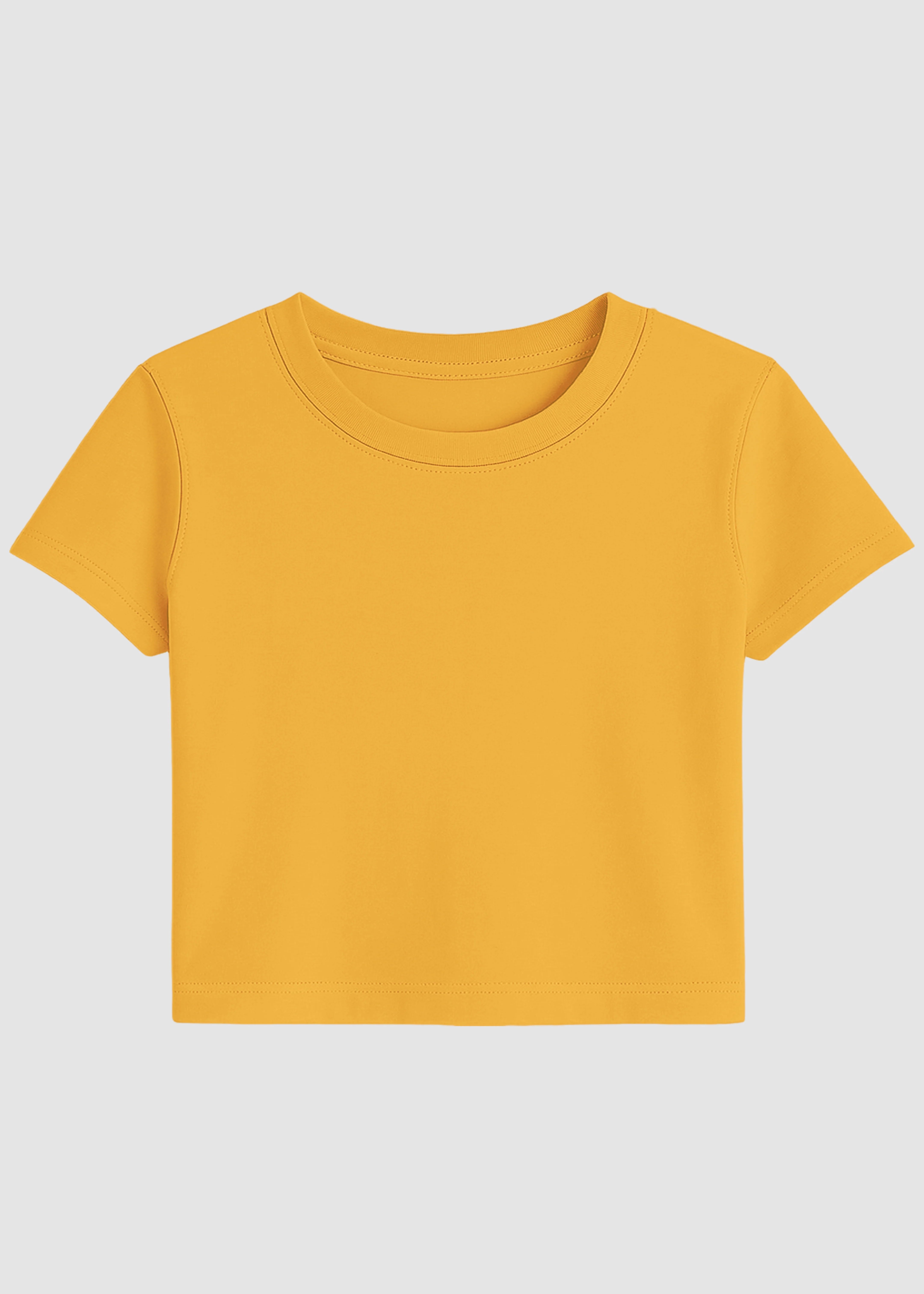 Golden Yellow Basic Crop Top