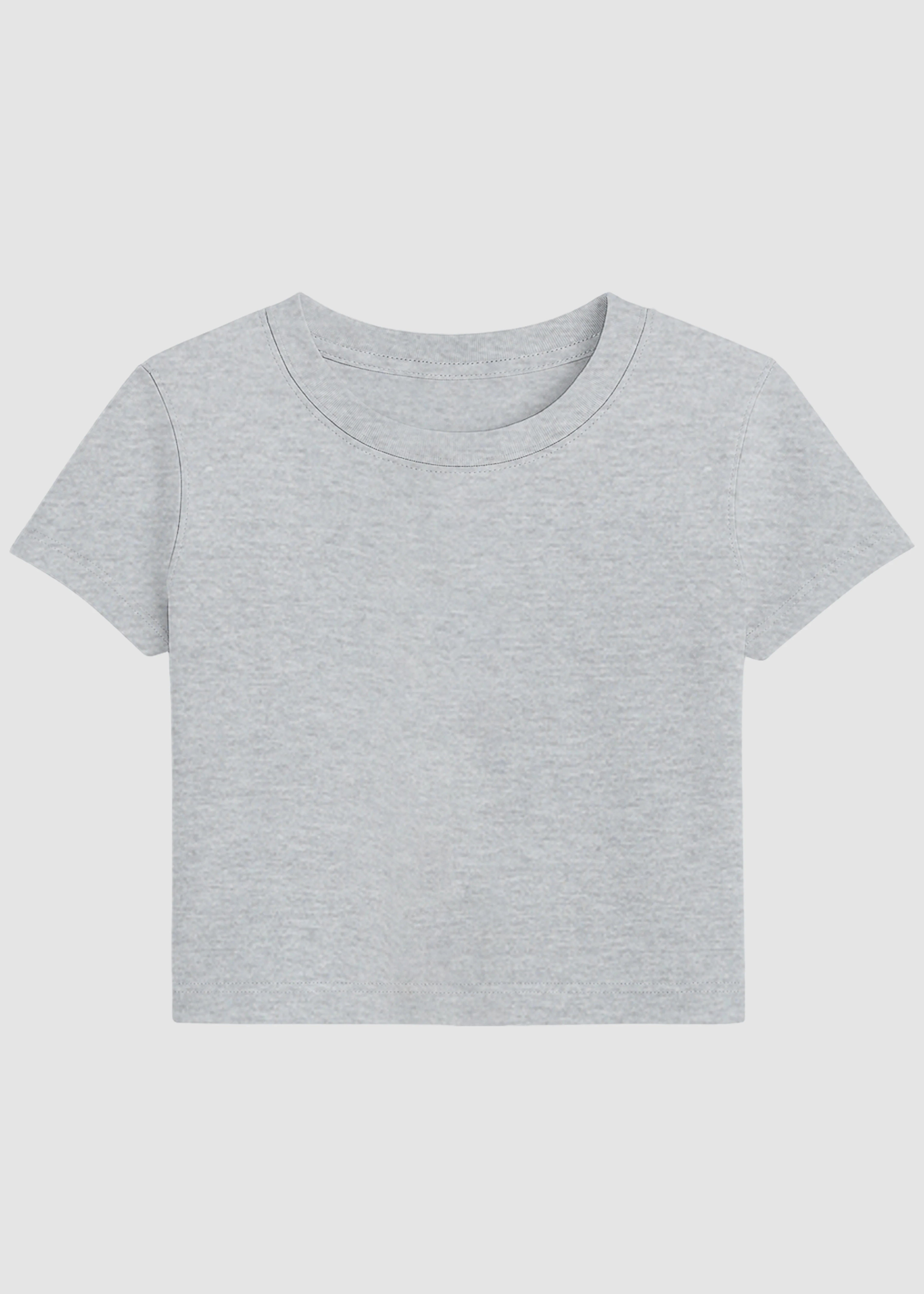 Grey Basic Crop Top