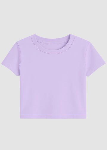 Lavender Basic Crop Top