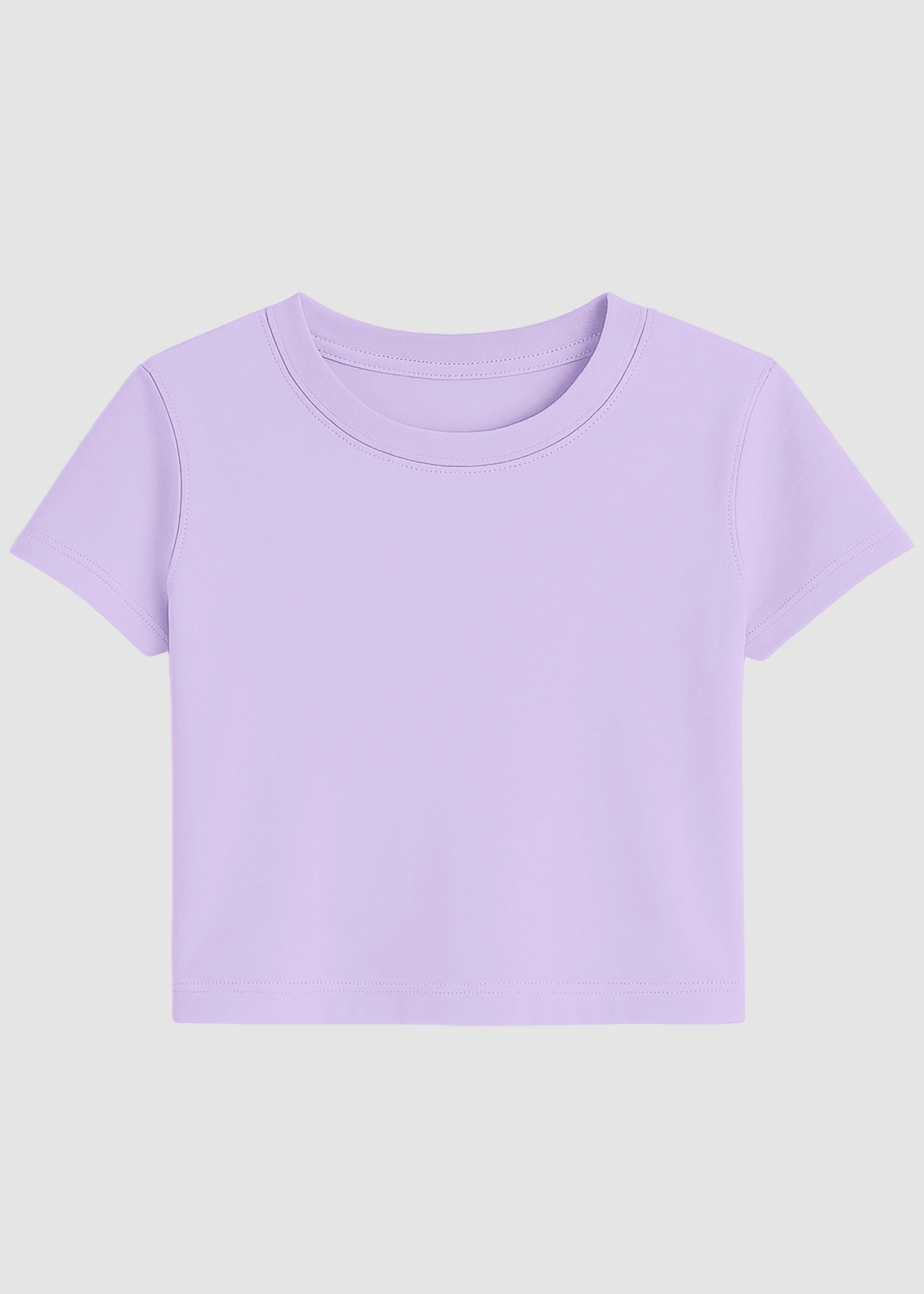 Lavender Basic Crop Top