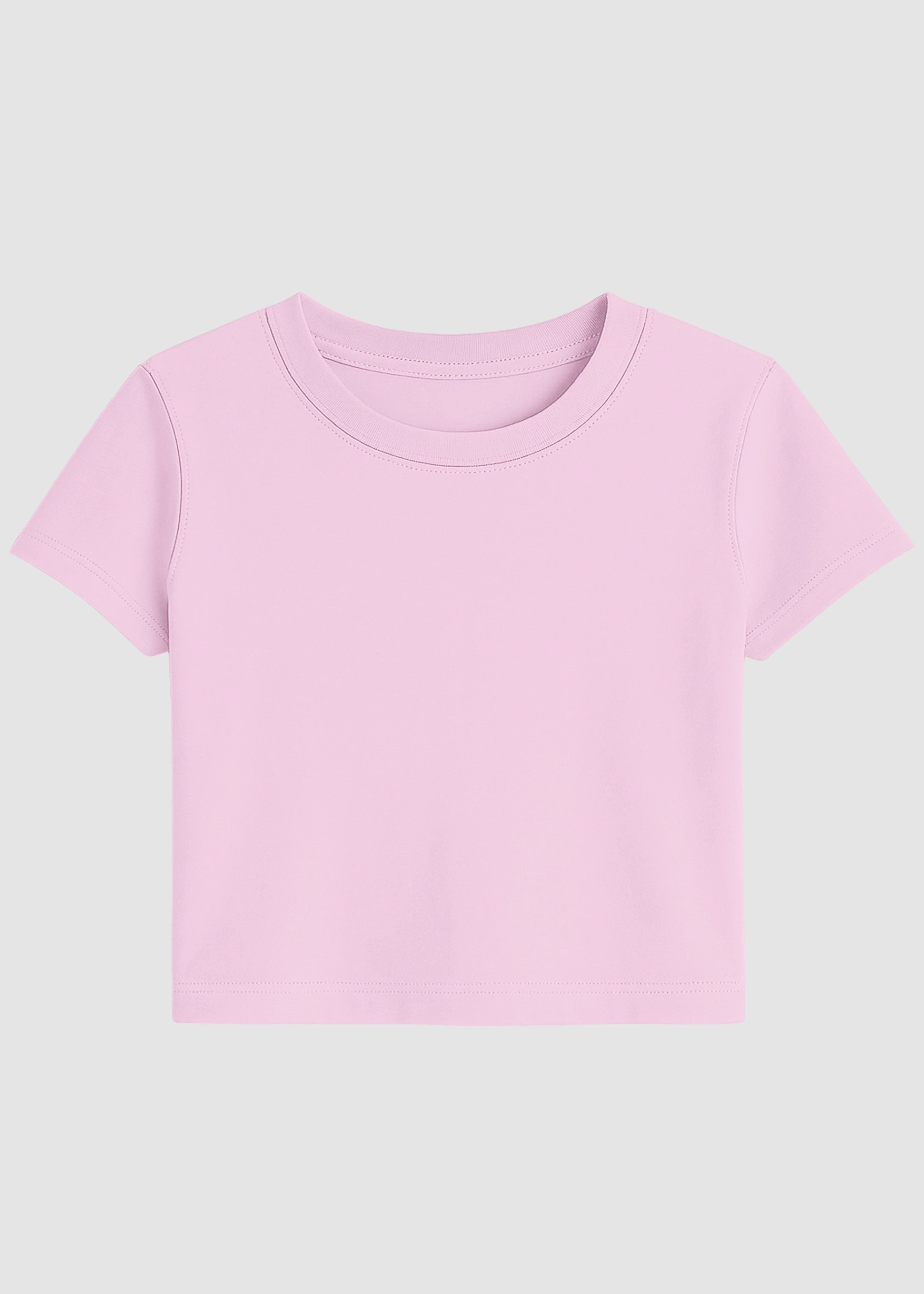 Light Pink Basic Crop Top