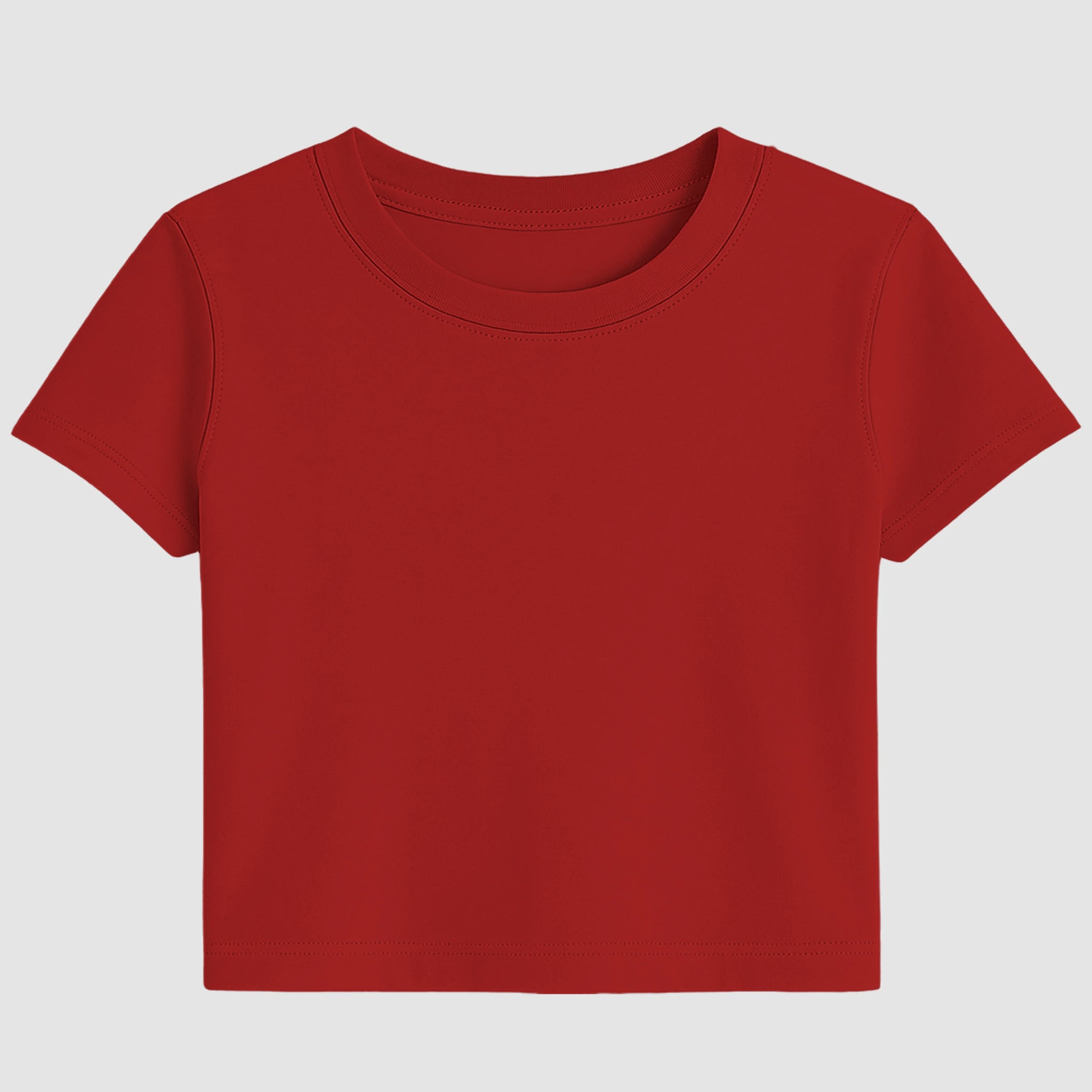 Red Basic Crop Top