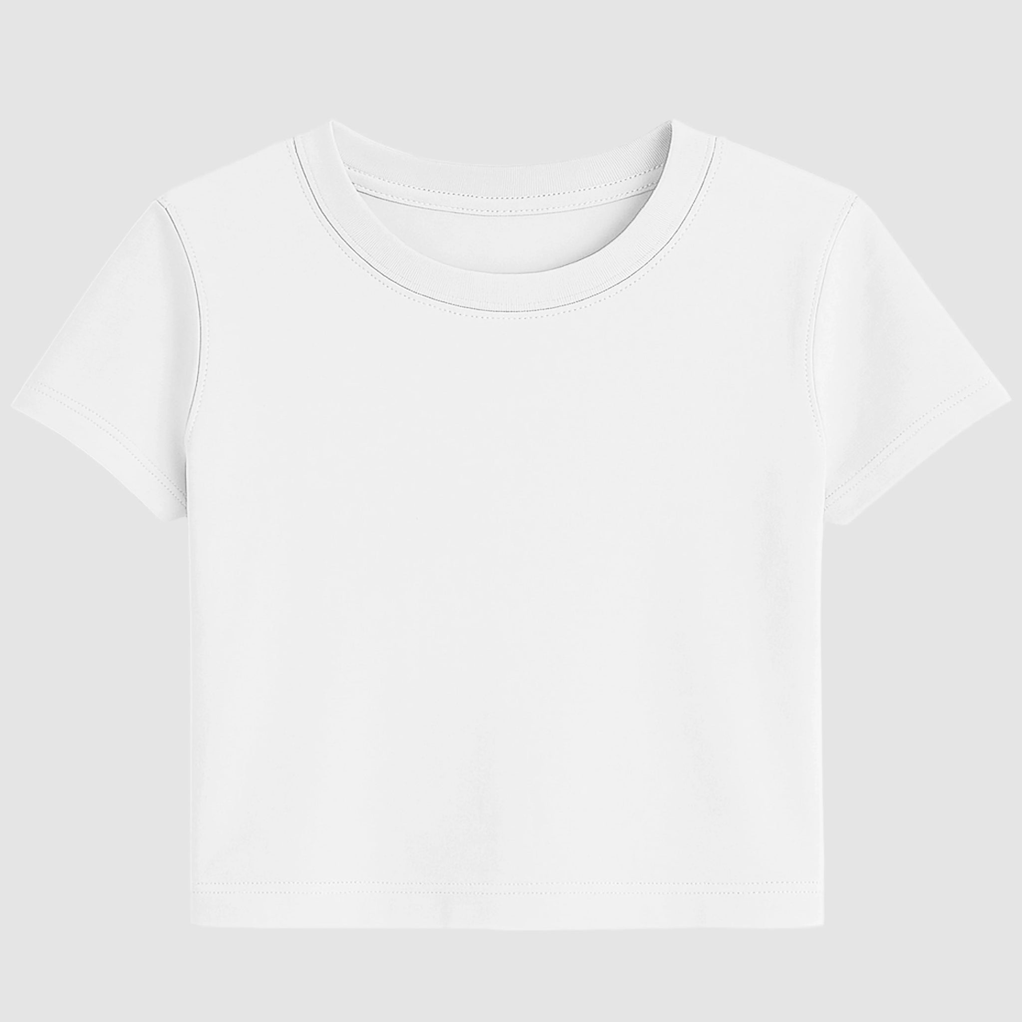 White Basic Crop Top