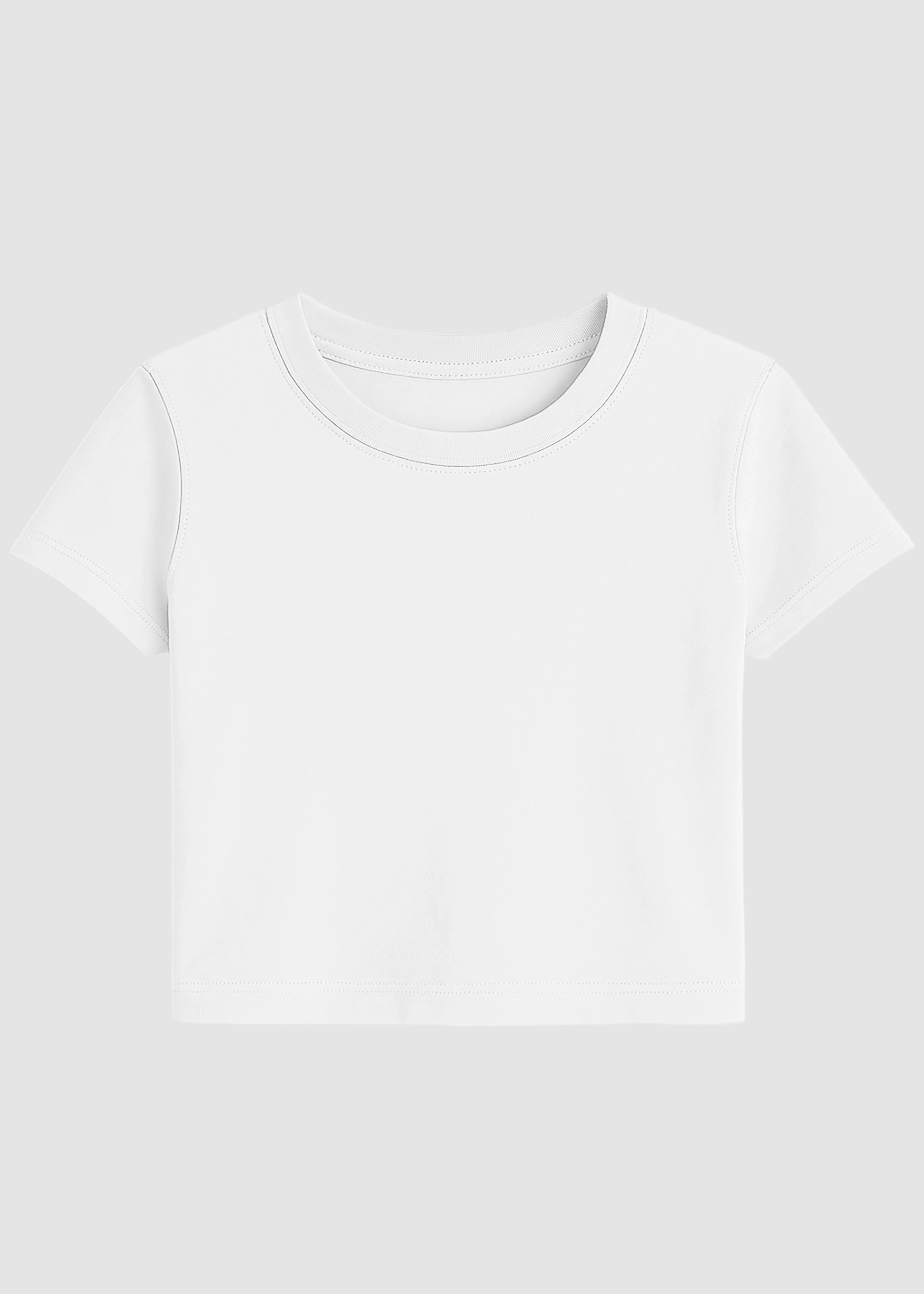 White Basic Crop Top
